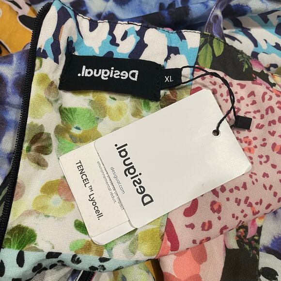 NWT Desigual Patchwork Print Jumpsuit - Material Finishes - XL = US Large - Picture 13 of 16